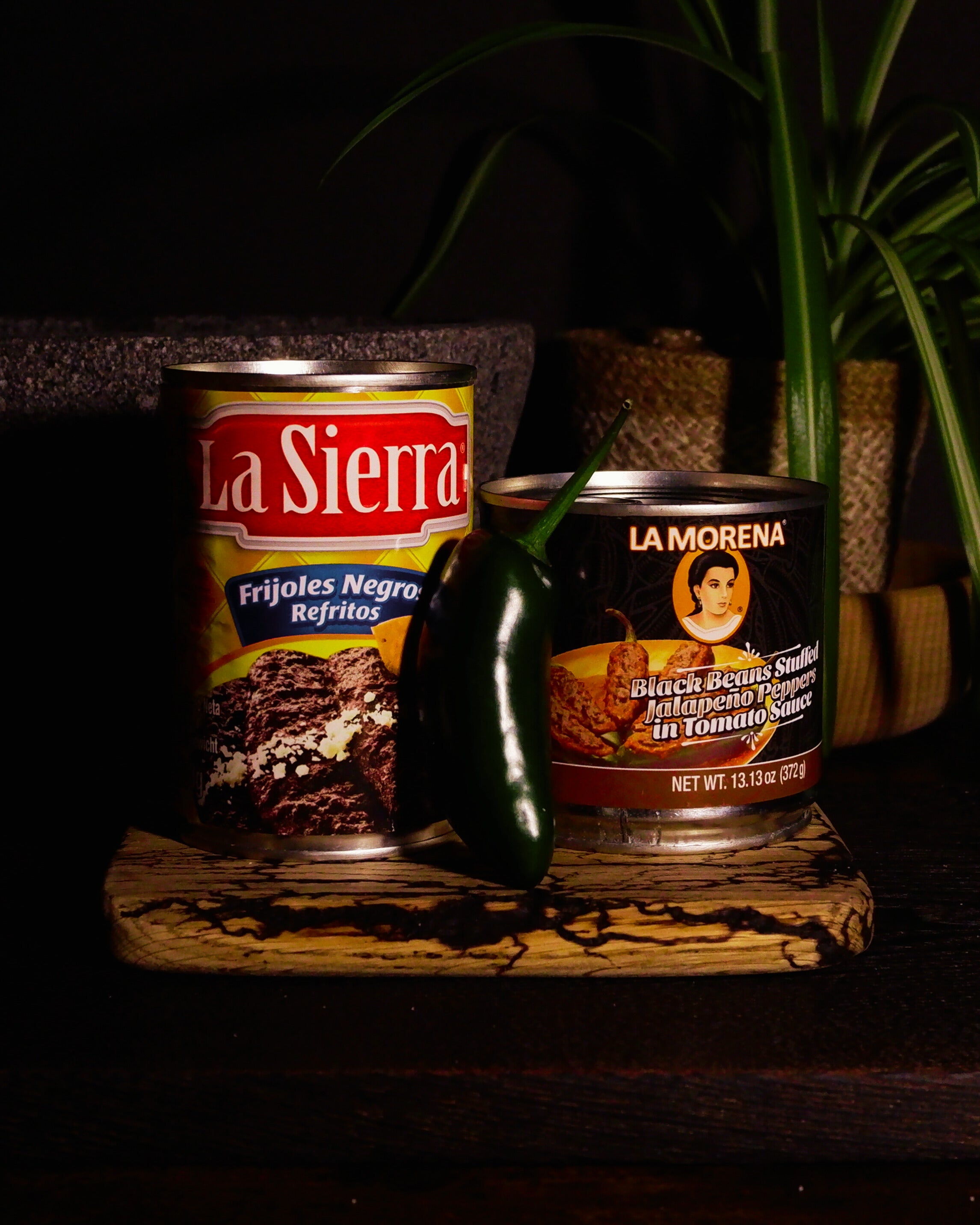 Beans stuffed jalapeno peppers in tomato sauce La Morena