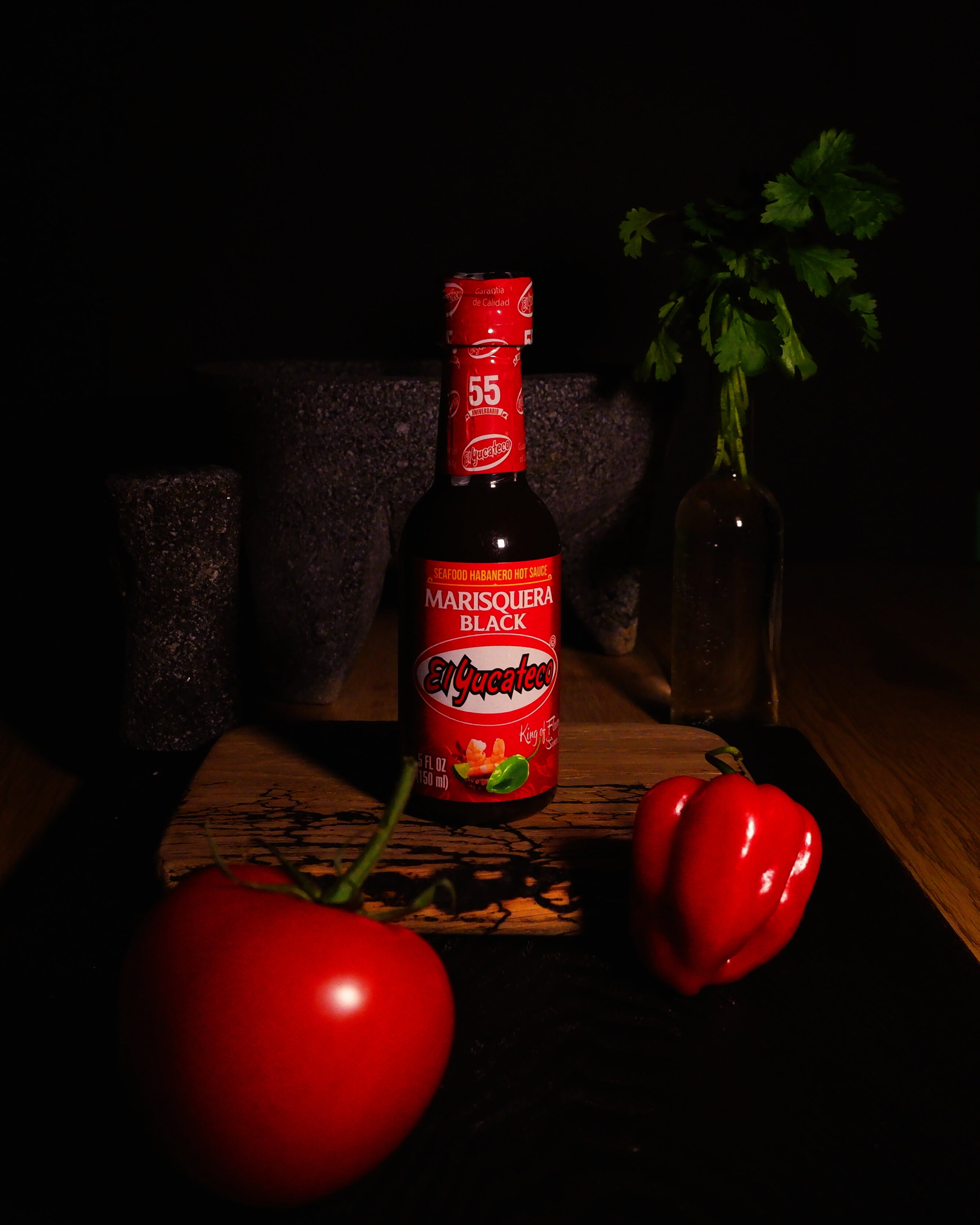Habanero Seafood Black hot sauce El Yucateco 120ml